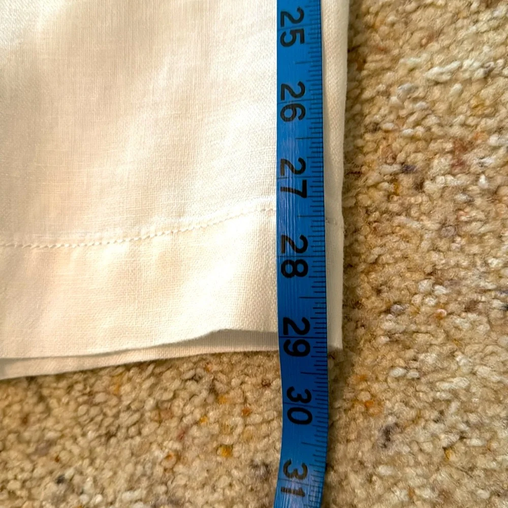 LOFT Wide-leg white linen pants. Size Small. - Picture 5 of 9